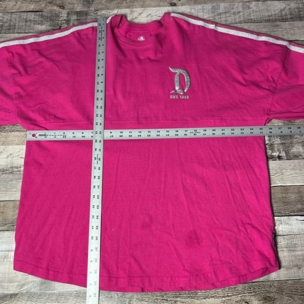 Disney Spirit Jersey Adult 2XL Pink Silver Glitter Disneyland Resort Spellout - Picture 6 of 11
